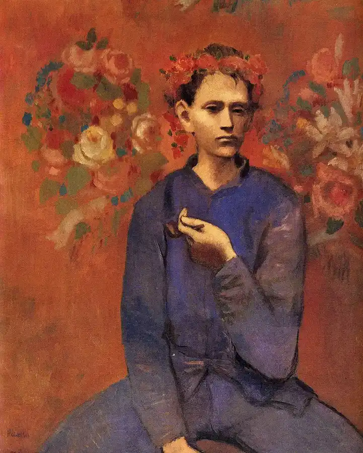 a boy with pipe